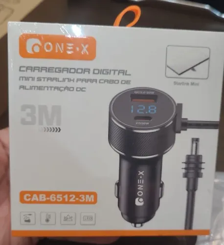 CABO CARREGADOR PARA ANTENA STARLINK 12V COM USB/TIPO C DE 3M