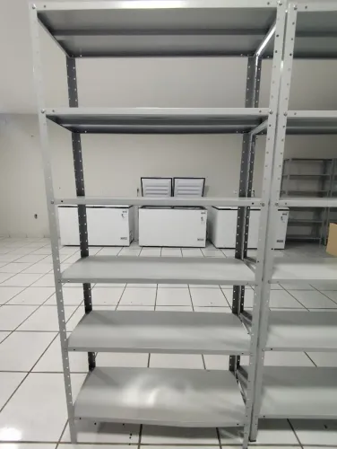 Estante De Aço Multi Uso 6 Prateleiras Organizador Reforçada Cor Cinza