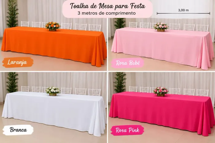 Toalhas de mesas, taças, bandejas rústicas etc