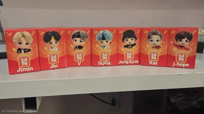 Coleção TinyTAN BTS - McDonalds<br>Bonecos BTS<br><br>- Mc Donald's<br><br>Bonecos BTS<br><br>- Mc Donald's