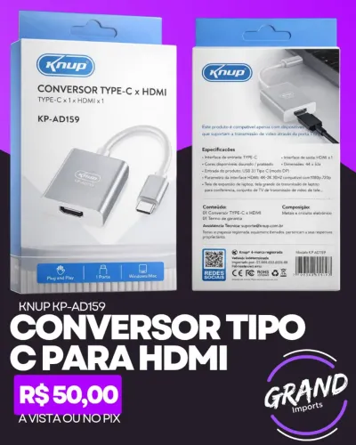 Conversor Tipo C para HDMI