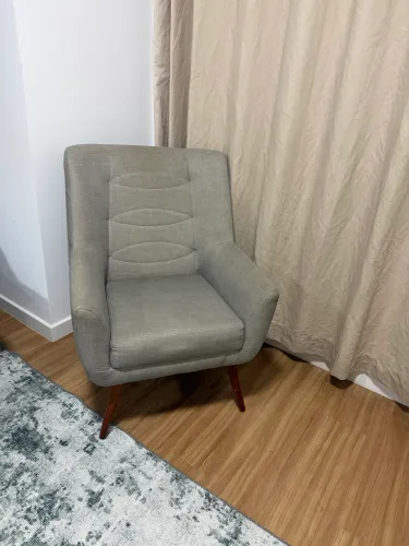 Poltrona linho cinza