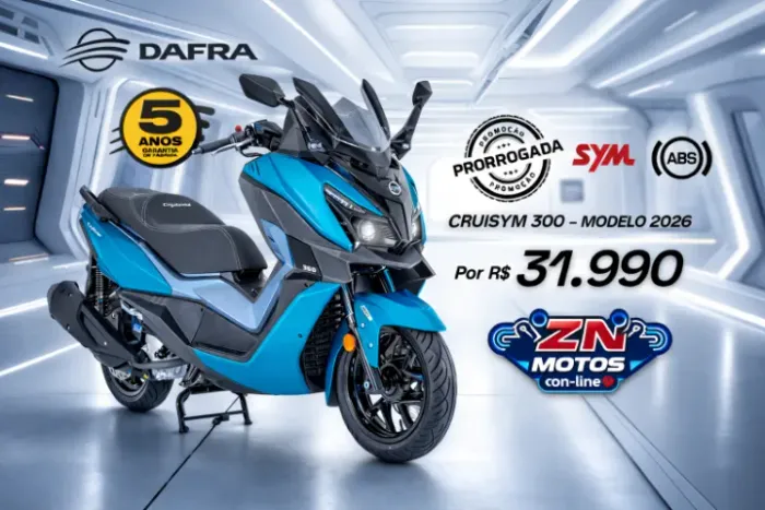 DAFRA CRUISYM 300 0km ABS | 12 x SEM JUROS NO CARTÃO DE CRÉDITO