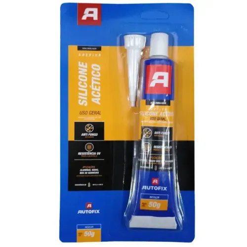 Silicone Acético Incolor 50gr Blister Autofix