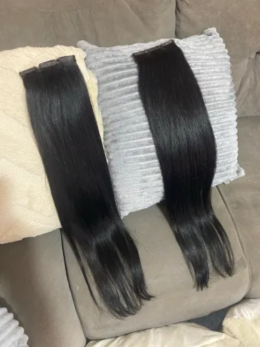 Mega Hair cabelo humano com 57 centímetros de comprimento, pontas cheias