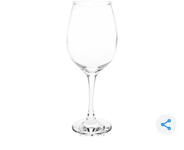 8 taças de vidro para vinho/água