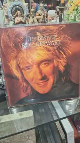 disco de vinil da coletânea "The Best of Rod Stewart".