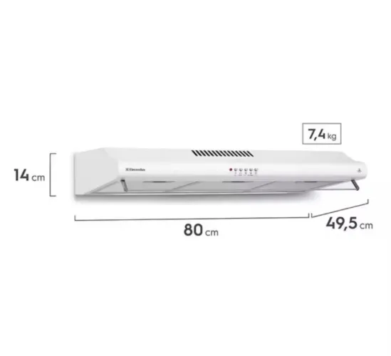 Depurador de Ar Parede Electrolux 80cm BRANCO