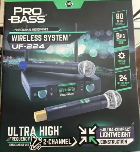 Microfone sem fio Pro Bass UF224