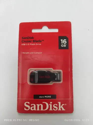 Pen drive 16gb SanDisk cruzer Blade USB 2.0