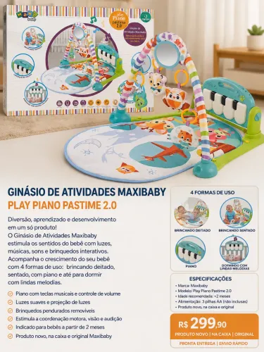 Tapete infantil com piano