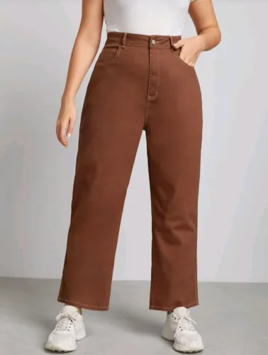 (NOVA) Calça Jeans Marrom Shein Tamanho GG