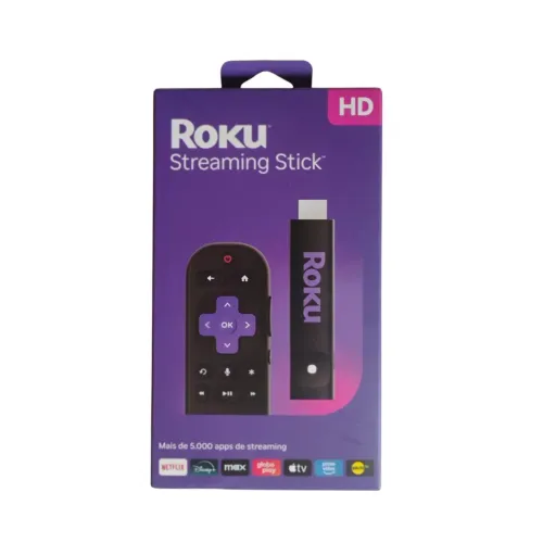 Roku Streaming Stick HD com Controle de Voz - Transforme sua TV em Smart!