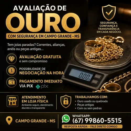 Venda Avaliação de Ouro em Campo Grande - Atendimento Seguro