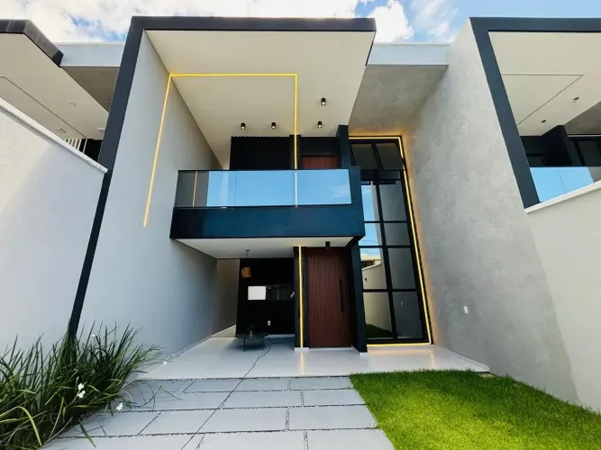 Casa em rua privativa no Eusébio com 148m², 4 suítes e 3 vagas por R$ 899.000