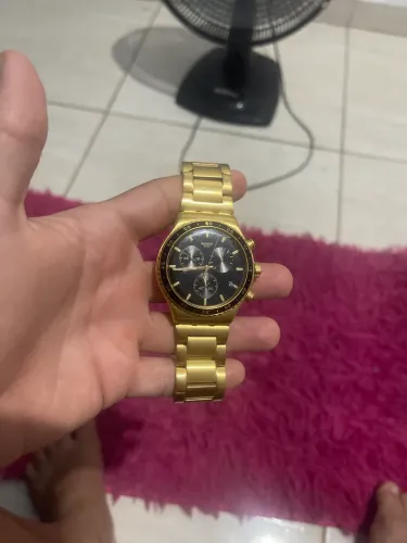 Swatch Irony Chronograph Original Dourado + Caixa e Nota Fiscal ?