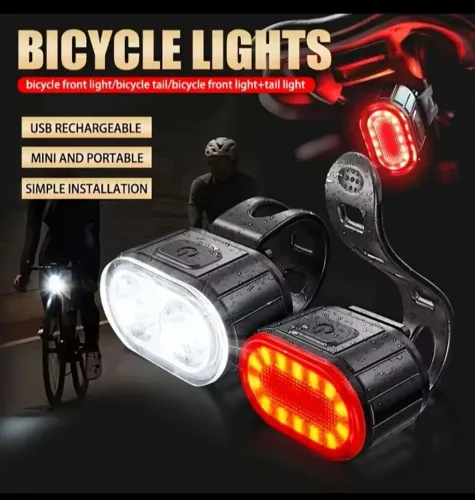 Luz recarregável para bicicleta lapanda de aviso