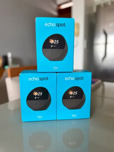 Alexa Echo Spot com Visor de Relógio e Tela Smart Speaker Original Amazon