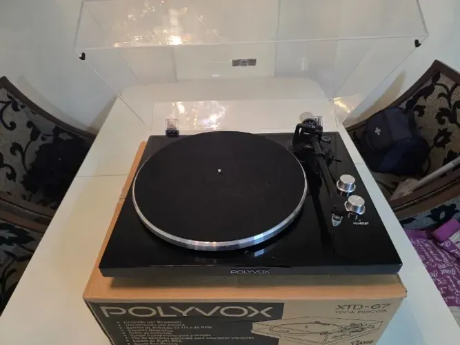 Toca-discos Polyvox Xtd67 Bluetooth Preto