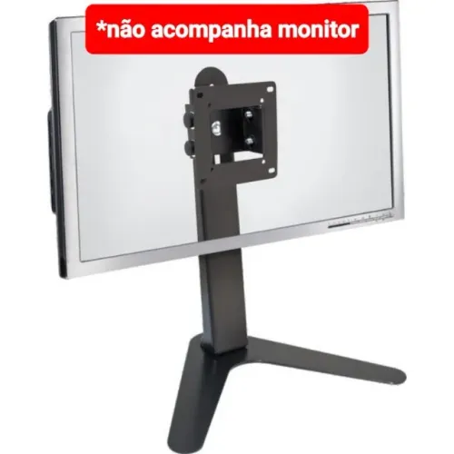 Suporte Monitor Slim VESA até 27 polegadas Metálico preto ajustável