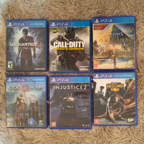 Lote 6 jogos Playstation 4 originais em perfeito estado envio olxpay