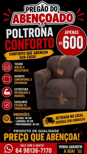 Poltrona macia perfeita para ver os jogosda copa com conforto