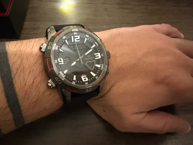 Relógio Masculino Technos Anadigi Esportivo Com Caixa Original
