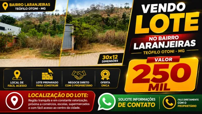 LOTE NO BAIRRO LARANJEIRAS