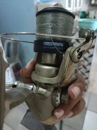 Vara e molinete top 3,60 molinete de 7000 ideia para pesca de praia