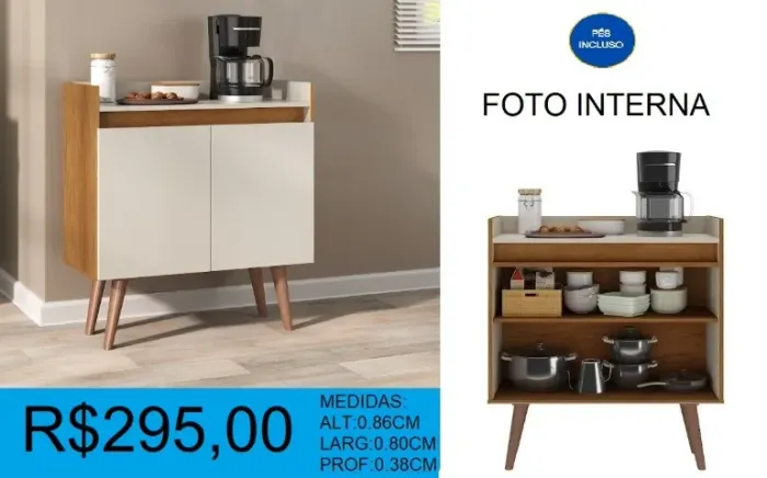 Buffet aparador larg:80cm - entrega gratuita