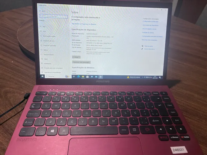 Notebook Positivo Motion Red Intel Celeron W10 14 Red 