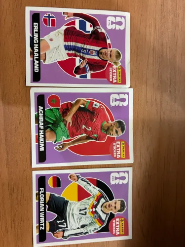 Figurinhas Extra Sticker Panini Copa do Mundo 2026 - Haaland, Hakimi, Florian