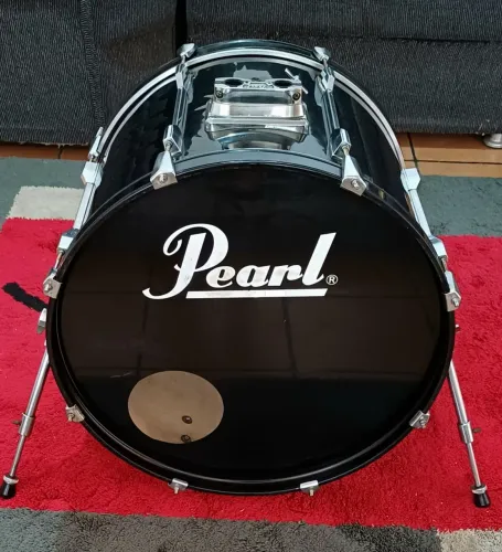 Bumbo22 bateria Pearl Export Cromos impecáveis Pele resposta original retirada em mãos