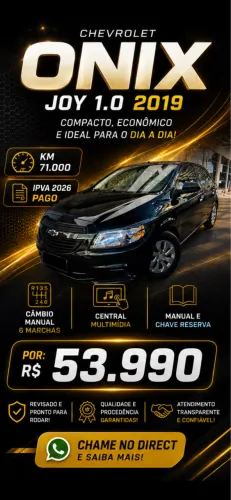Chevrolet Onix JOY Hatch 1.0 8V Flex Mec. 4P 2019