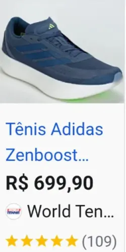 Tênis Adidas zenboost+, nota fiscal,novo sem uso 300 menor preço