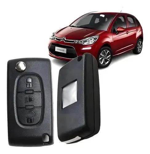 Carcaça para chave canivete Citroen 3 botões 