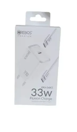 Carregador Turbo 33W Tipo C Compatível Xiaomi Samsung Poco + Cabo 1m