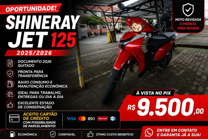 ? SHINERAY JET 125 2025/2026 - OPORTUNIDADE! ?