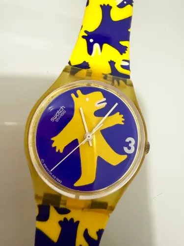 Relógio Swatch Gent Bestione Swiss Made Funcionando 100% Colecionador Ano 1993