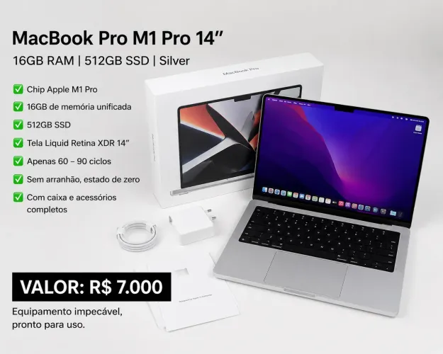 MacBook Pro 14? M1 Pro - 16/512 - 90 ciclos!