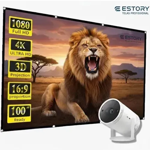 Tela de projeção 100 polegadas tomate