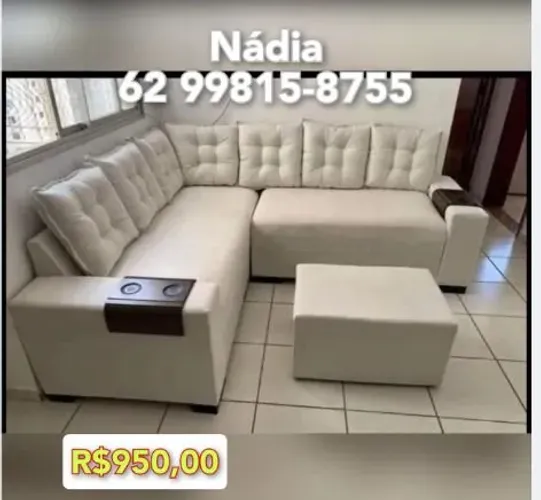 SOFÁ DE CANTO COM CHAISE 9***9***9***9