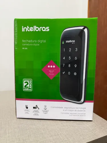 Fechadura Digital Intelbras de Sobrepor FR 101 | Touch Screen, Preto