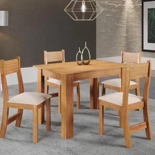 Mesa de Jantar Palace Perla com 4 Cadeiras / entrega rápida