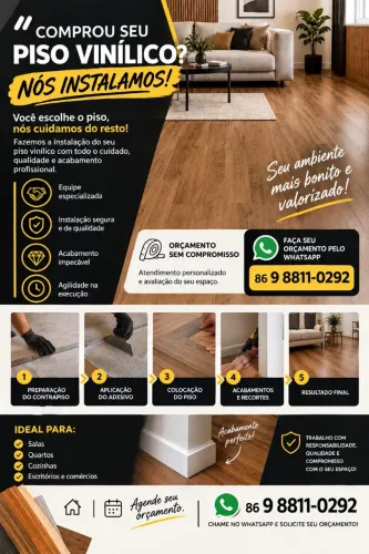 PISO VINÍLICO/INSTALAÇÃO