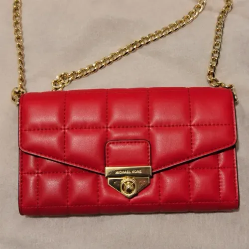 Bolsa Michael Kors Soho Original em Couro - Nova, Sem Uso - Bright Red