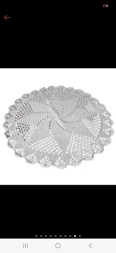 Tapete redondo de crochê 90cm x 90cm