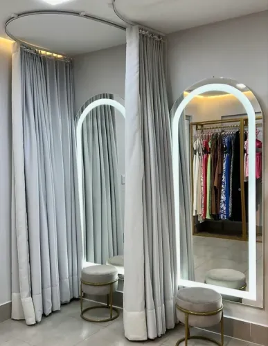 Espelho em arco com led 