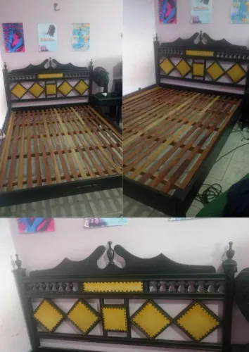 Cama De Madeira Antiga preta