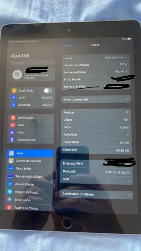 Vendo iPad Air semi novo